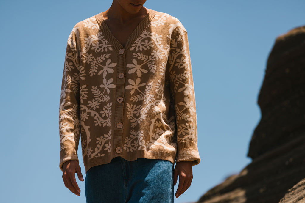 Naupaka Kahakai Knit Cardigan Sweater - Aloha de Mele