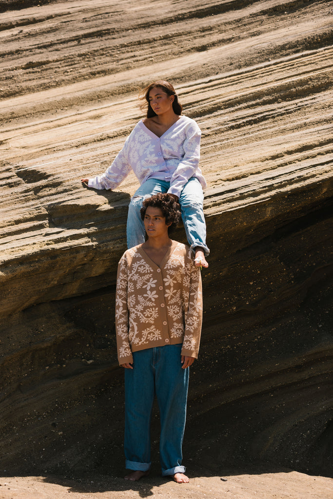 Naupaka Kuahiwi Knit Cardigan Sweater - Aloha de Mele